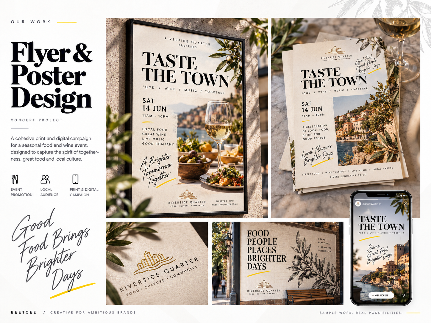 Flyer and poster design sample presentation