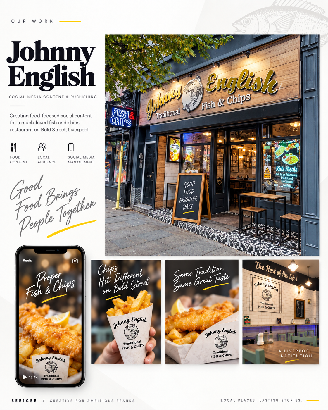 Johnny English social media content portfolio presentation