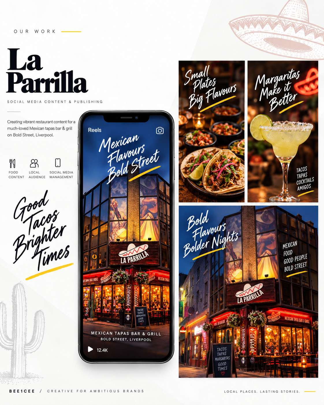 La Parrilla social media content portfolio presentation
